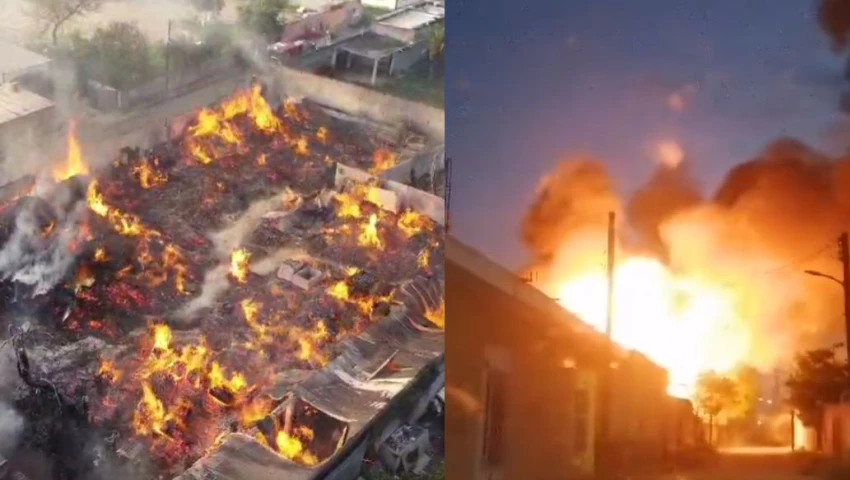 VIDEO| Incendio arrasa en tarimera de Nuevo León: Así se vivió la intensa movilización