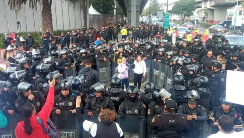 Protesta en Autódromo Hermanos Rodríguez