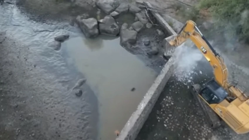 Conagua recupera agua de la presa de César Duarte Presa de César Duarte