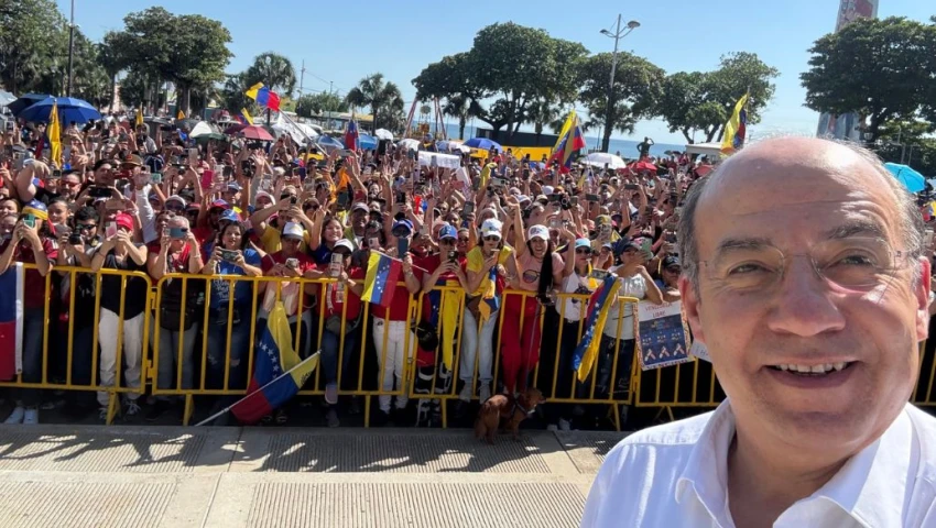 ¿Qué hace Felipe Calderón en las protestas venezolanas contra Nicolás Maduro?
