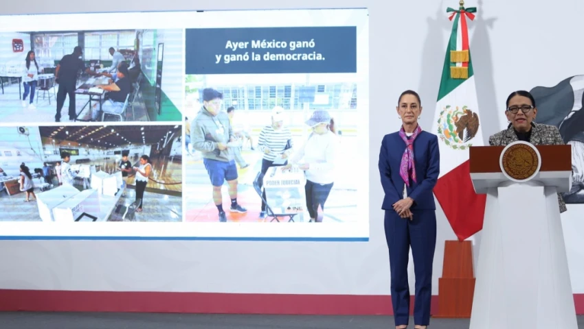 Rosa Icela Rodríguez destaca elección judicial. Rosa Icela Rodríguez destaca elección judicial