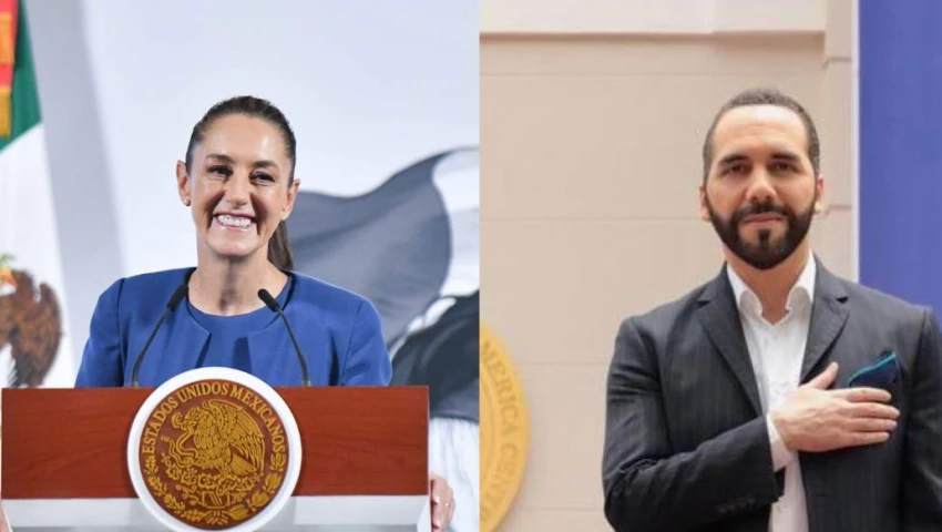 Claudia Sheinbaum y Nayib Bukele Claudia Sheinbaum y Nayib Bukele