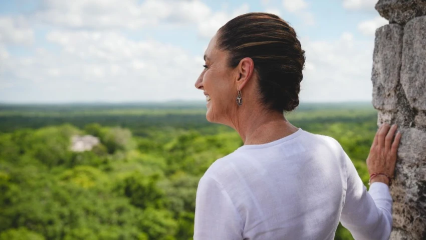 Sheinbaum presume en VIDEO su visita al Corredor Biocultural Gran Selva Maya en Calakmul